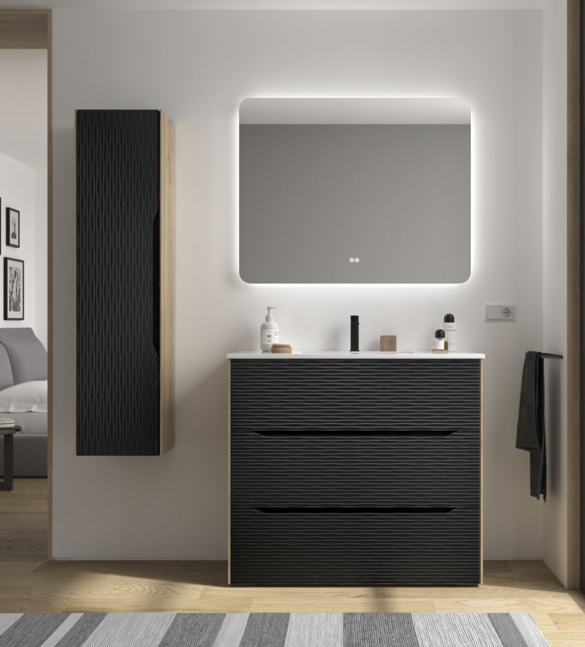 Mueble NUBIA 100 Roble Natural / Negro