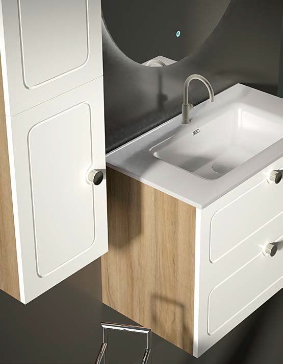 Mueble DALMA 80 Nogal / Blanco