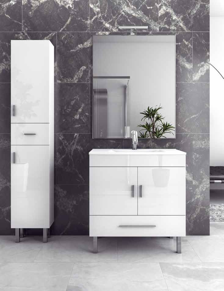 Mueble CORFU 80 Blanco Brillo