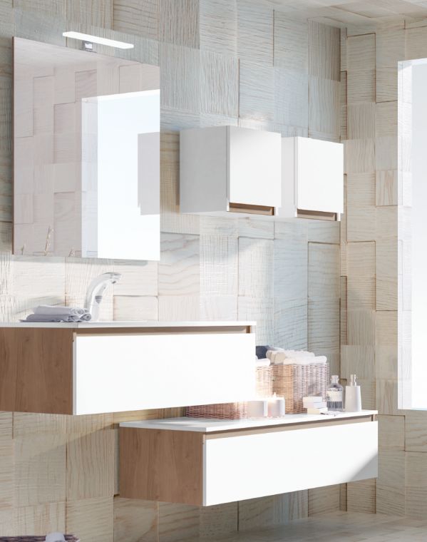 Mueble AQUA MODULAR 80 + 100 Níagara / Blanco