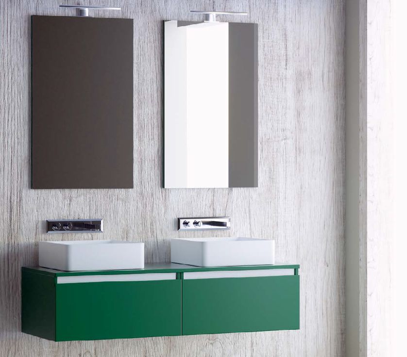 Mueble AQUA MODULAR Verde botella / Barra Blanco