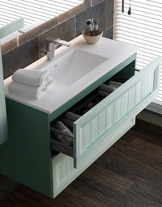 Mueble TERRA 100 Verde mar / Tinte Nata