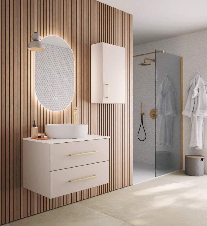 Mueble NOAH 70 Arena Mate (Tirador Oro)