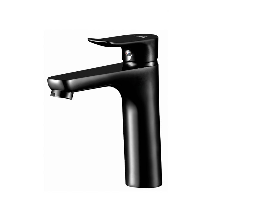 Grifo lavabo caño alto SAYRO NEGRO