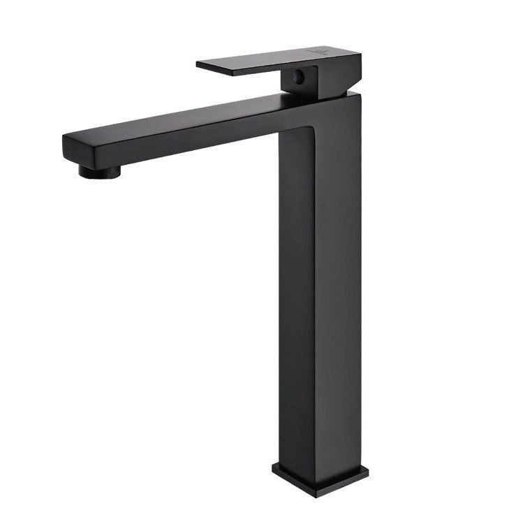 Grifo lavabo caño alto LUXOR NEGRO