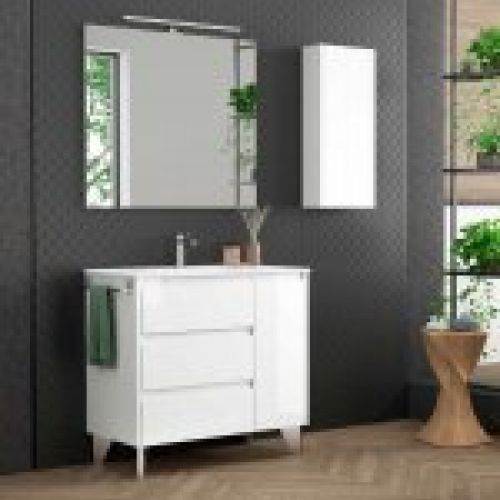 Mueble VENECIA 90 Blanco Brillo