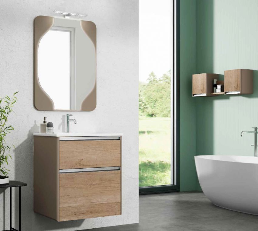 Mueble FLUID 60 Capuccino Mate / Roble Olmo