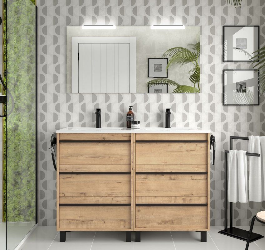 Mueble ATTILA 120 (60+60) Roble africa