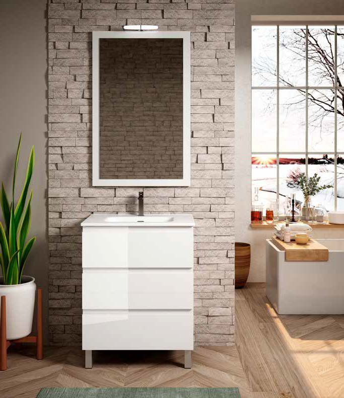 Mueble NIZA 70 Blanco Brillo