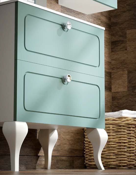 Mueble DALMA 80 Blanco / Verde mar