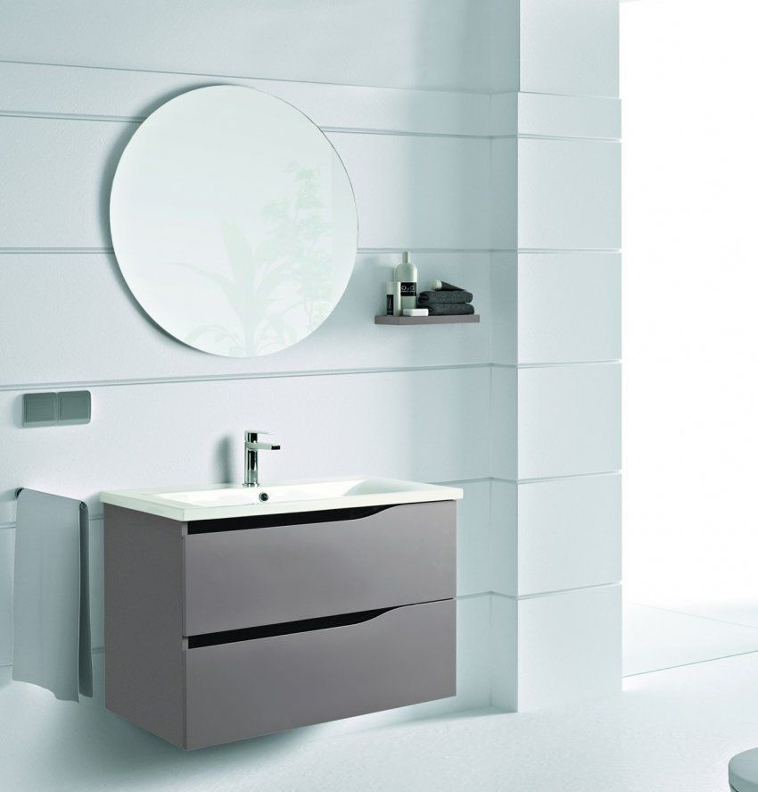 Mueble BERNA 80 Cementino / Barras Negro