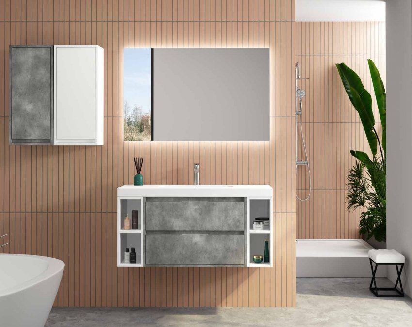 Mueble BOLTON MODULAR 120 (20+80+20) Cemento