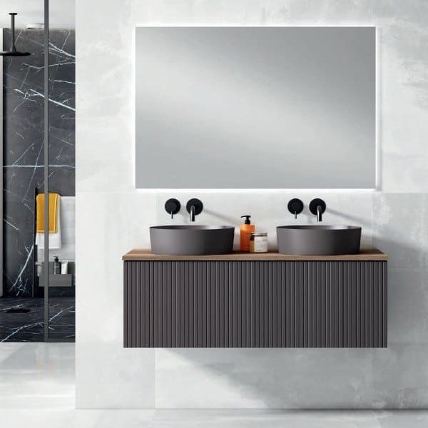 Mueble BARI 120 Ceniza / Tapa Níagara