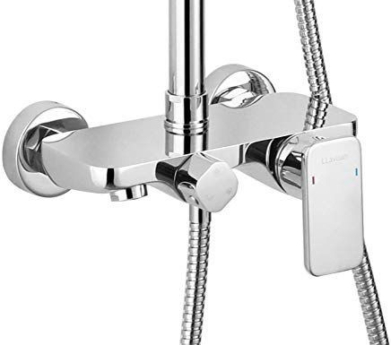 Kit bañera monomando DUAL ROUND CROMO