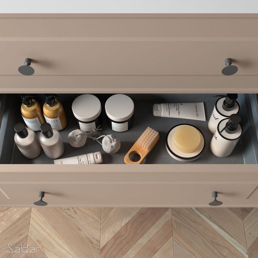 Mueble RENOIR Cajón "Pomo Style. Acabado Brass"