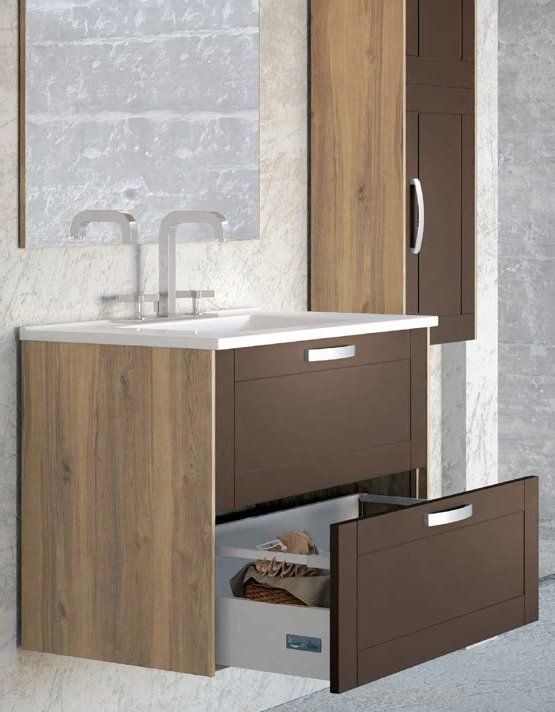 Mueble ARTIC 80 Chapa Roble / Bronce