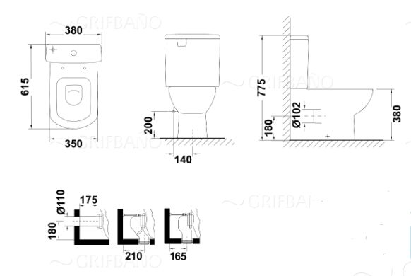 inodoro smart compacto   medidas