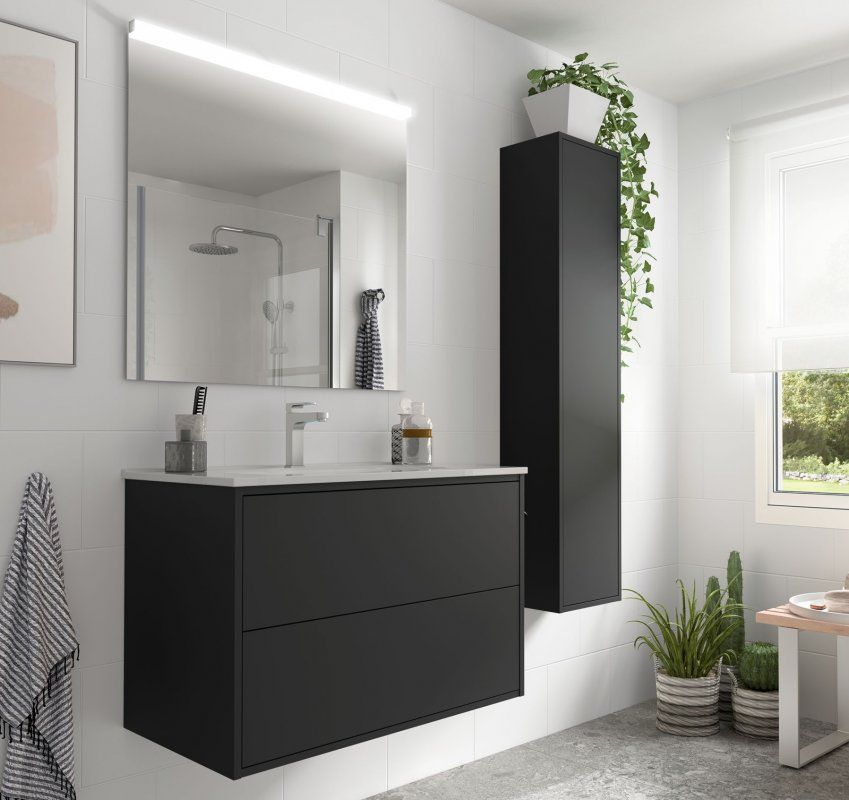 Mueble OPTIMUS 80 Black satin