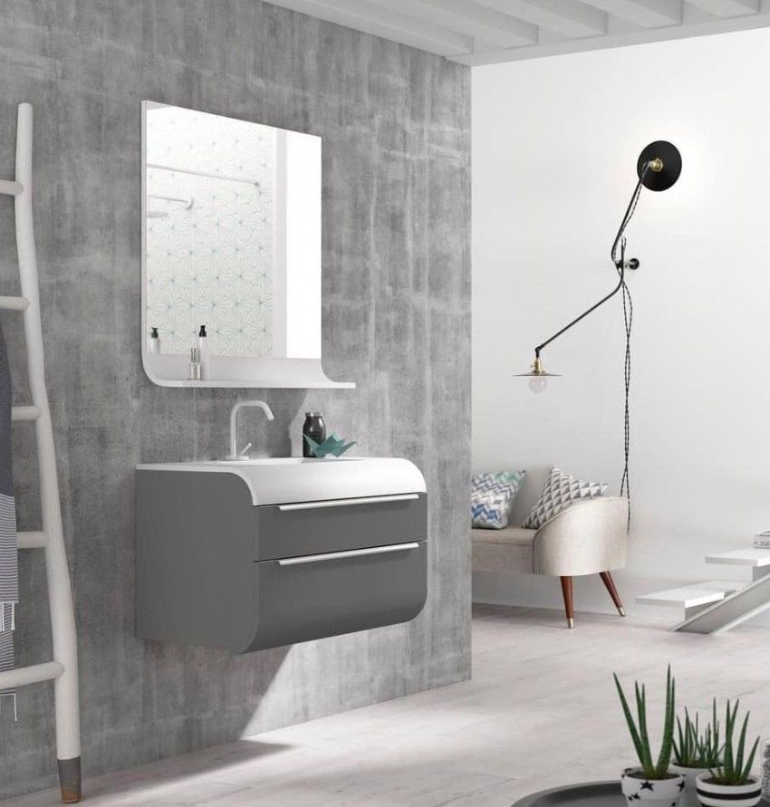 Mueble HAPPY 80 Gris Brillo