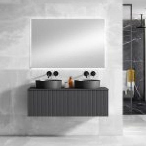 Mueble BARI 120 Ceniza / Tapa Ceniza