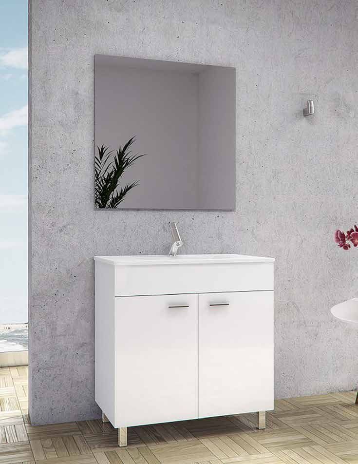 Mueble BASIC 80 Blanco Brillo
