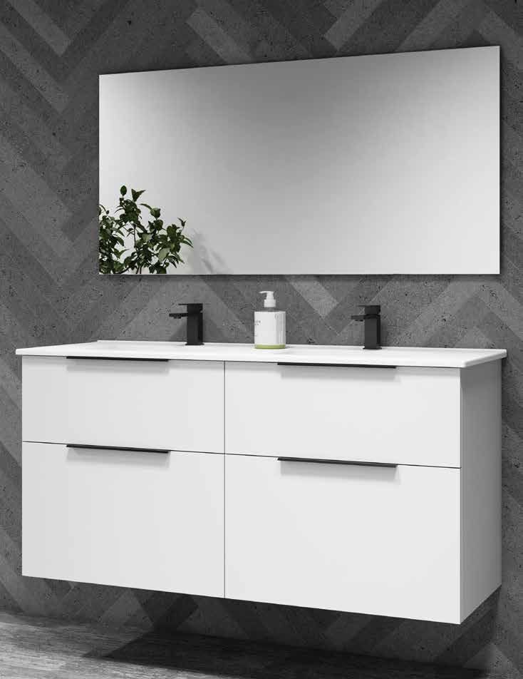 Mueble IKON 120 (60+60) Blanco Brillo