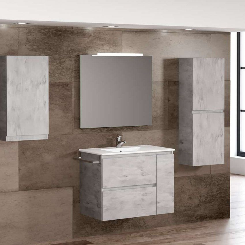 Mueble RIOSA 80 Microcemento Gris