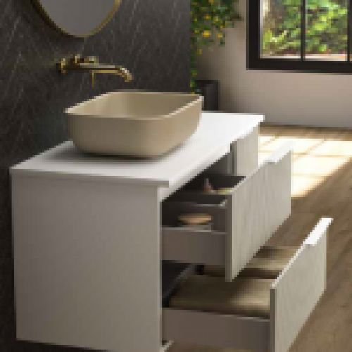 Mueble BALI 80 Gris Coffe / Tirador Cromo