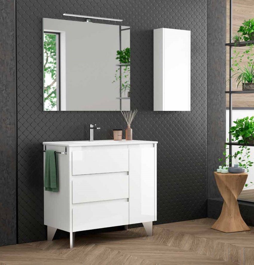 Mueble VENECIA 90 Blanco Brillo