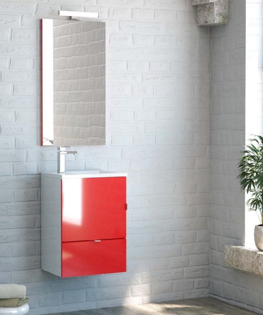 Mueble PETIT 50 Blanco / Rojo