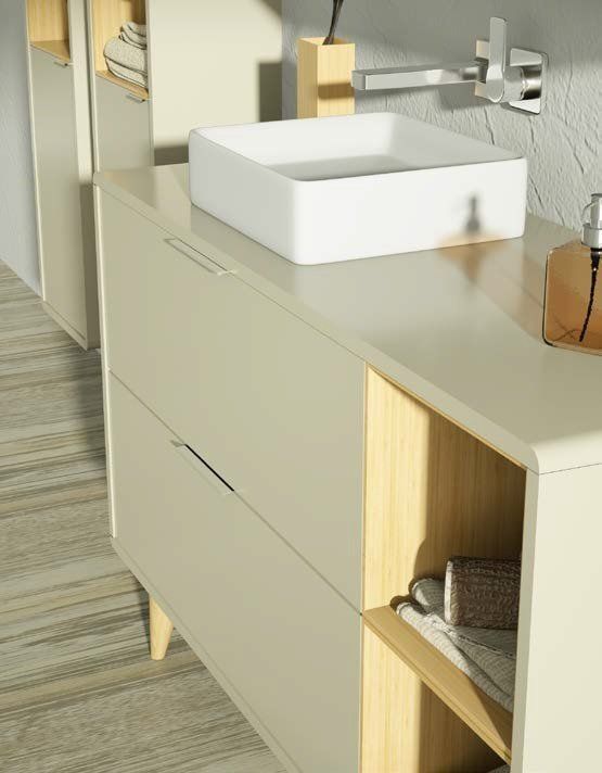 Mueble VINTASS 100 Panna / Cajas Chapa Roble