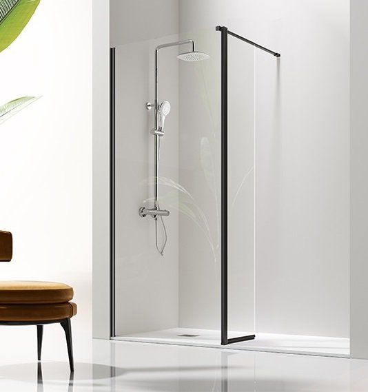 Panel fijo + abatible GIRO NEGRO