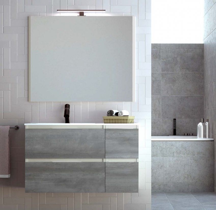 Mueble AQUA MODULAR 100 (70+30) Panna / Steel