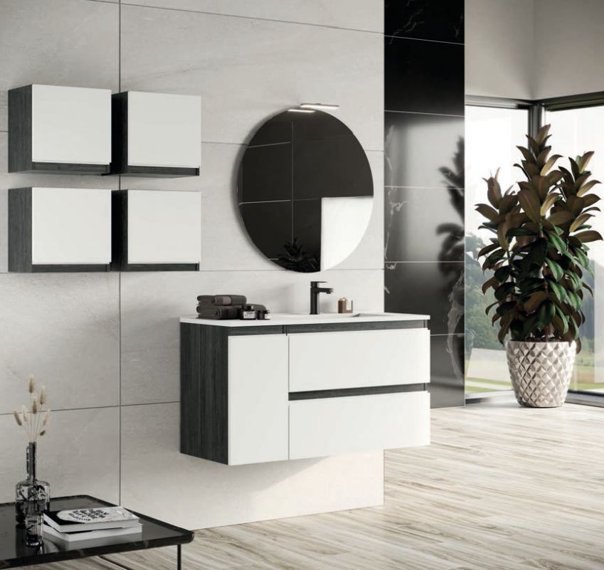 Mueble AQUA MODULAR 120 Azabache / Blanco