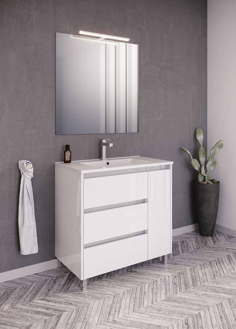 Mueble SEVILLA 80 Blanco Brillo