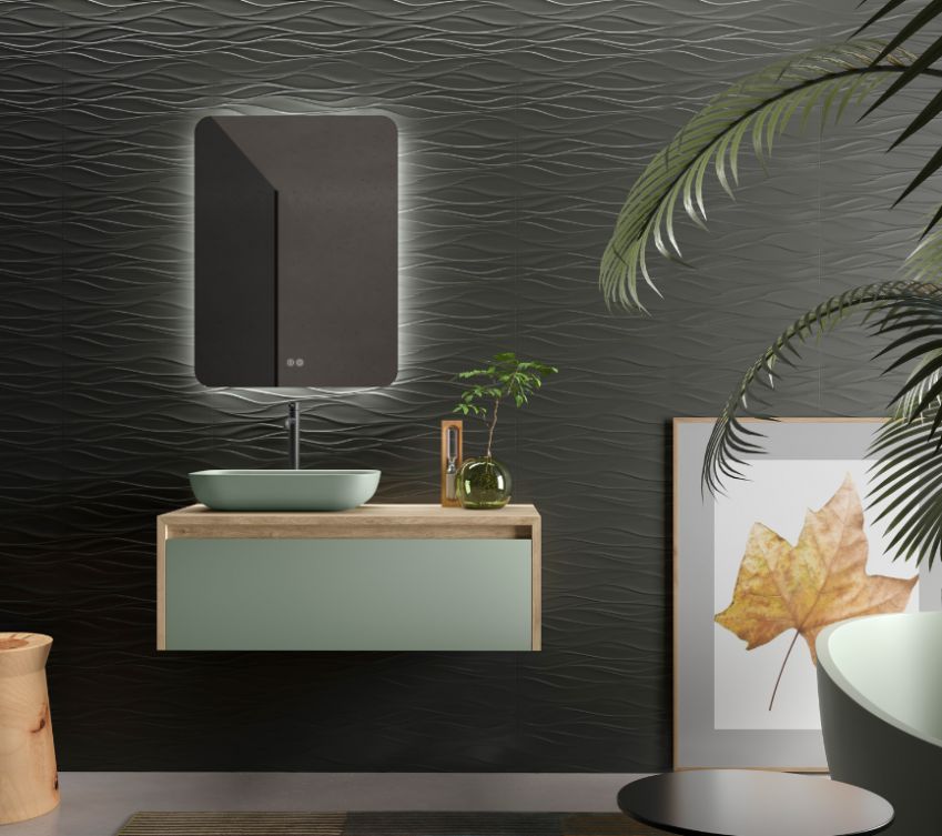 Mueble LAMBA 100 Roble natural / Verde claro