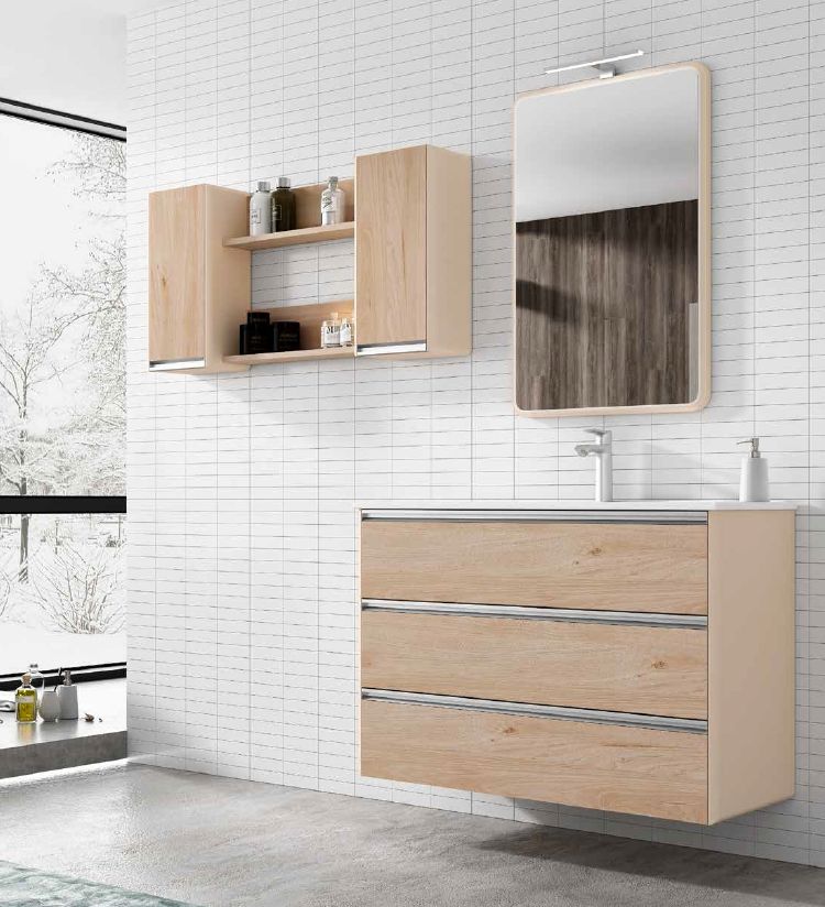 Mueble FLUID 120 Granola mate / Charlestón