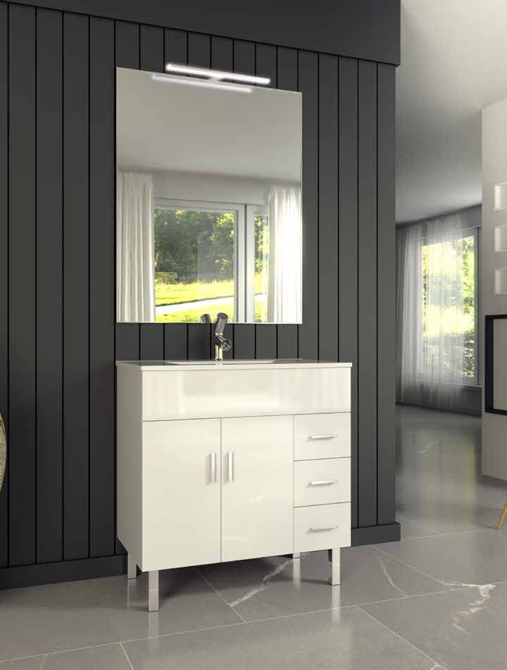 Mueble REUS 80 Blanco Brillo