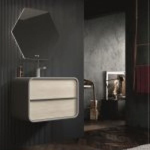 Mueble OVALO 80 Gris mate / Olmo river