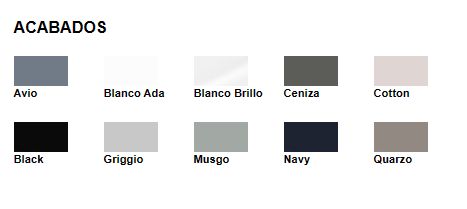 Lavabo COLORS acabados