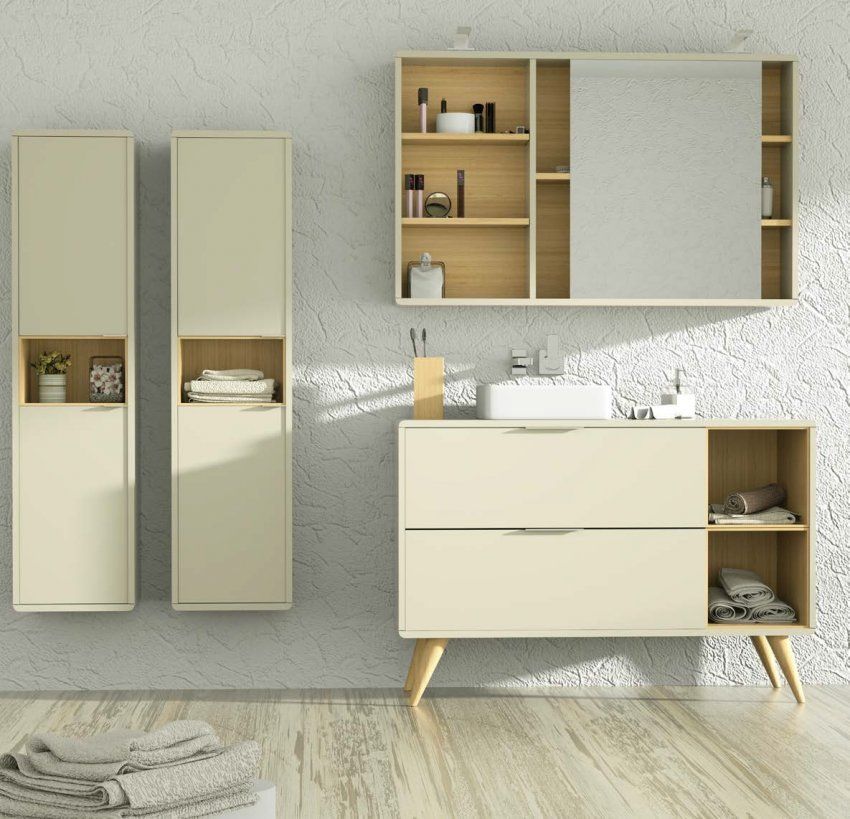 Mueble VINTASS 100 Panna / Cajas Chapa Roble