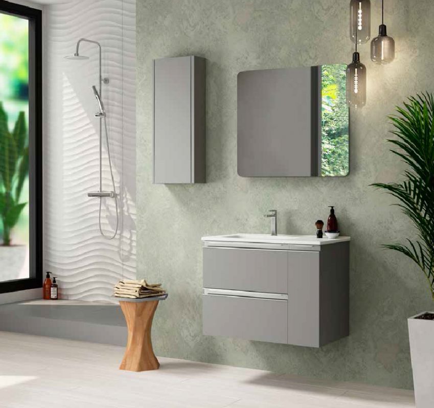 Mueble TURIN MODULAR 80 Mist Mate / Tirador Negro