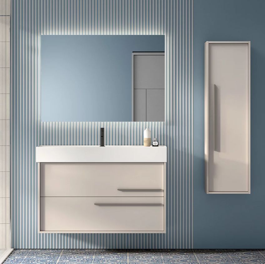 Mueble AQUA 100 Cotton / Tirador Quarzo