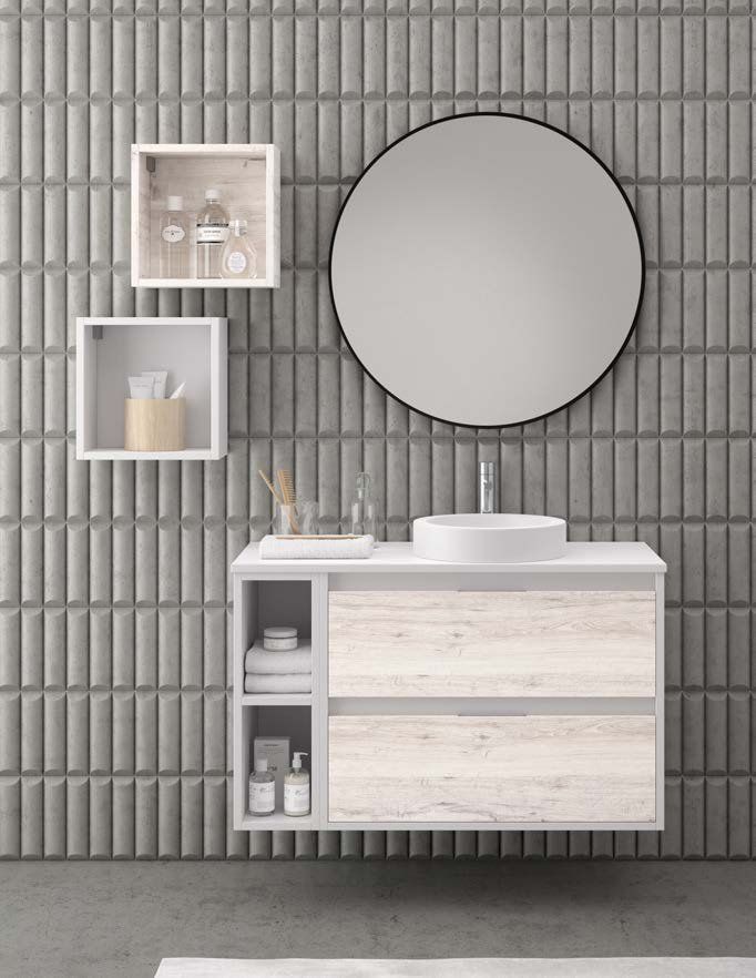 Mueble ZAO MODULAR 100 Blanco / Cajones Decapé
