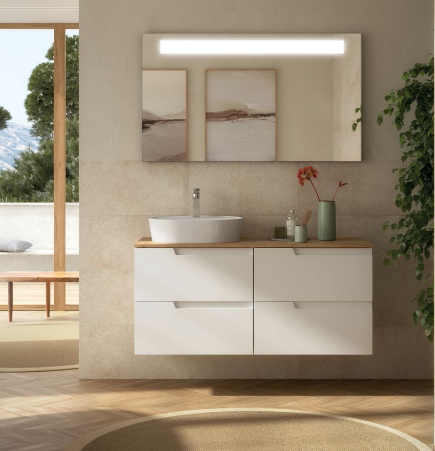 Mueble VIMA 120 (60+60) White Satin