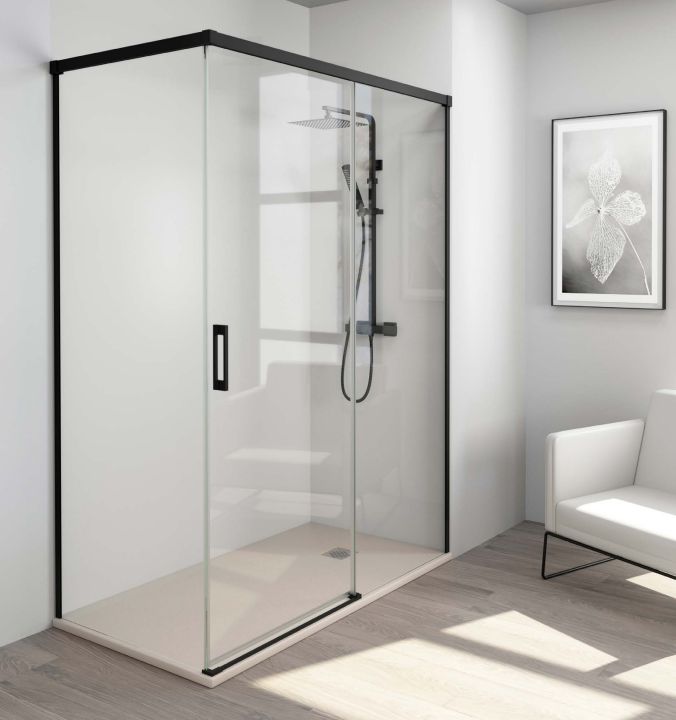 Frontal (+ Lateral fijo) YAIZA "Con perfilería en negro"