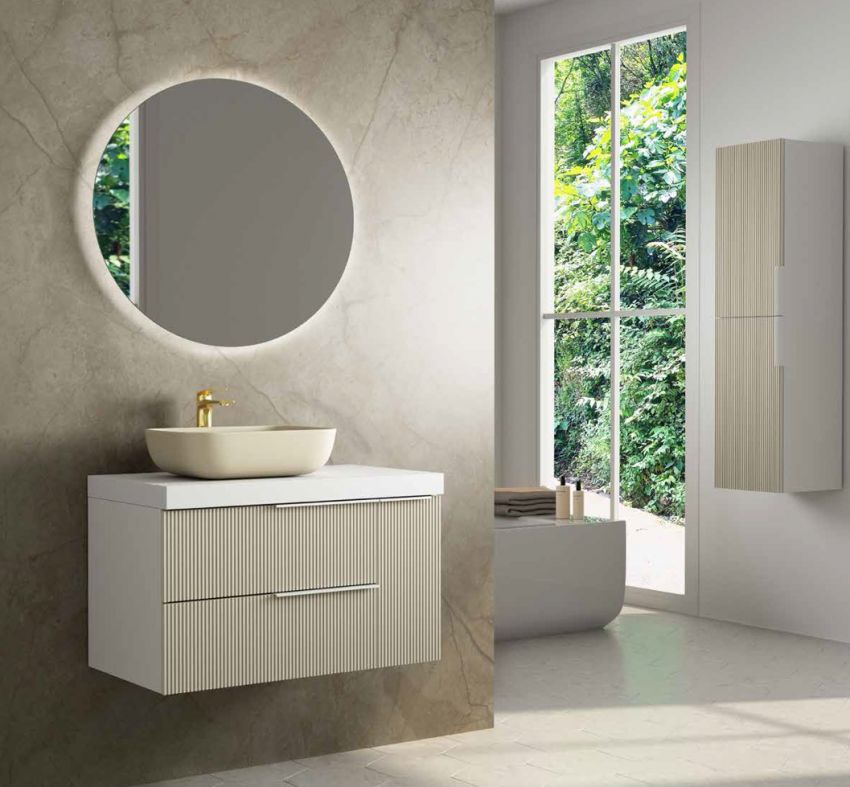 Mueble BALI 80 Gris Coffe / Tirador Cromo