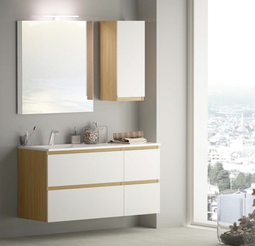 Mueble AQUA MODULAR 100 (70+30) Chapa Roble / Blanco