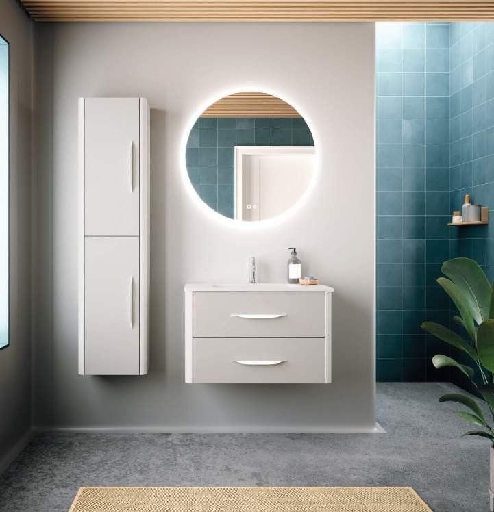 Mueble VERSUS 80 Blanco Mate / Gris Nube Mate