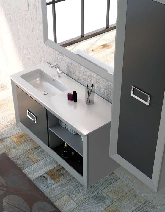 Mueble L GANT 120 Griss / Frente Grafito